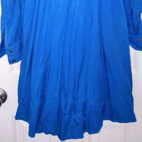 Maeve for Anthropologie Dakota Blue Long-Sleeve Button-Down Dress Size Medium - Picture 11 of 13
